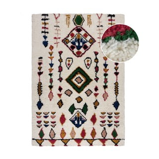 Kremno bela ročno tkana volnena preproga 160x230 cm Moroccan Fes – Flair Rugs