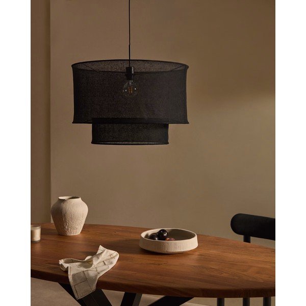 Črno senčilo ø 60 cm Mariela – Kave Home-image-1