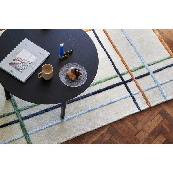 Bež preproga z mešanico bombaža Hübsch Ester, 120 x 180 cm-image-3