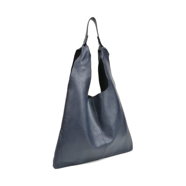 Temno modra usnjena torbica Sofia Cardoni Hobo-image-1