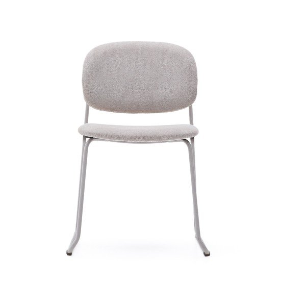 Bež kovinski jedilni stol z možnostjo nalaganja Meli – Kave Home-image-2