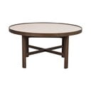Temno rjava okrogla mizica s keramično ploščo 90x90 cm Marsden – Rowico