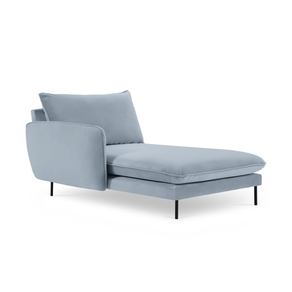 Svetlo modri žametni ležalnik (levi kot) Vienna - Cosmopolitan Design-image-3