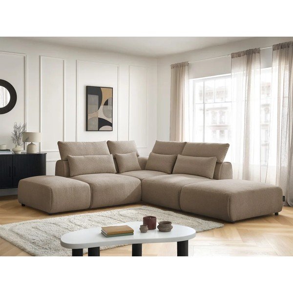 Sivorjava nastavljiva kotna sedežna garnitura Jana – Bobochic Paris-image-1