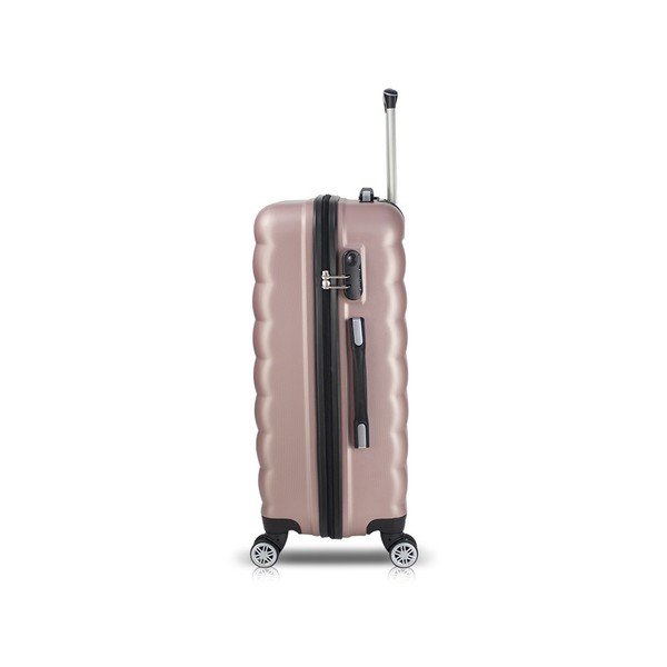 Rožnat potovalni kovček na kolesih z USB priključkom My Valice COLORS RESSNO Pilot Suitcase-image-1