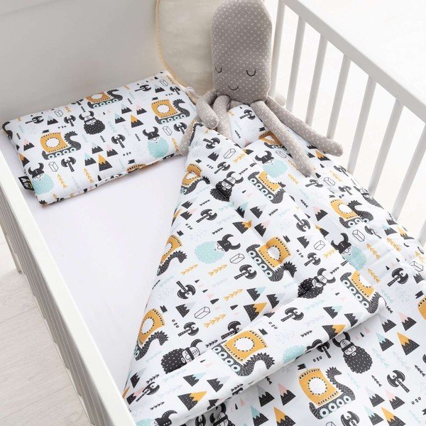 Bel komplet za otroško posteljico Sweet Dreams - Yellow Tipi-image-1
