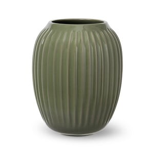 Temno zelena keramična vaza Kähler Design, višina 21 cm