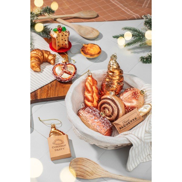 Steklen okrasek za jelko 3 cm Pastel de Nata – Sass & Belle-image-2