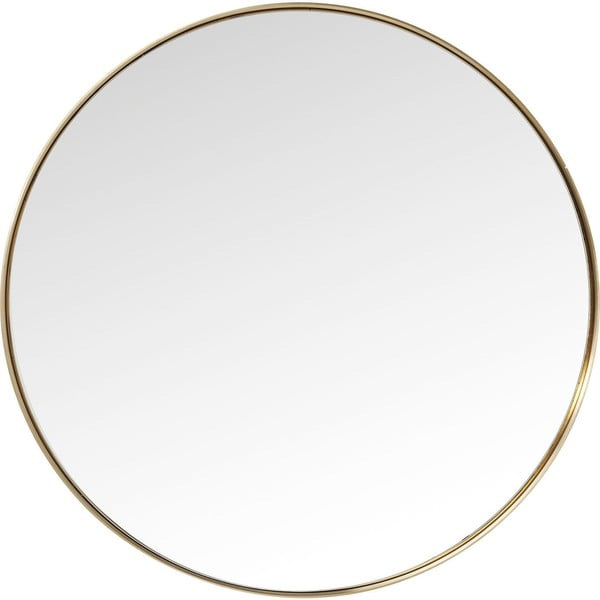 Okroglo ogledalo z okvirjem iz medenine Kare Design Round Curve, ⌀ 100 cm