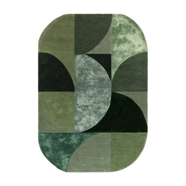 Temno zelena volnena preproga 160x230 cm Forest – Asiatic Carpets