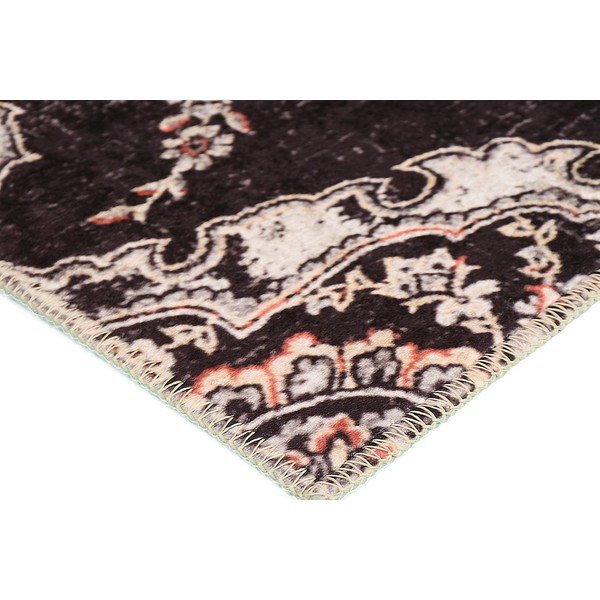 Črna pralna preproga 180x120 cm - Vitaus-image-2