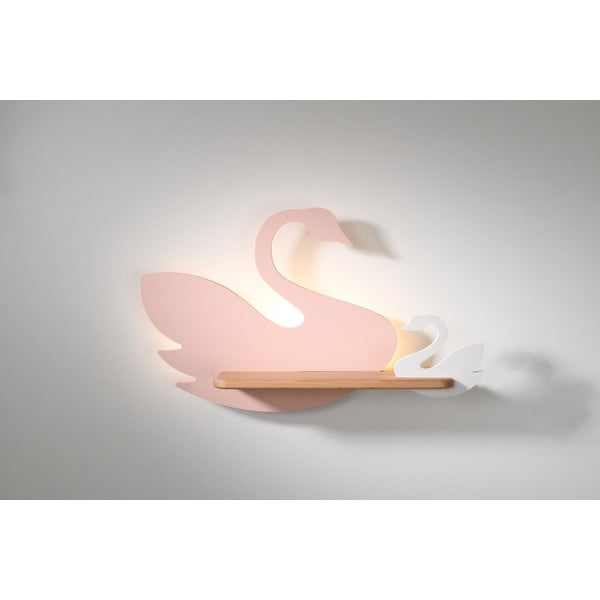 Bela/rožnata otroška svetilka Swan – Candellux Lighting-image-3