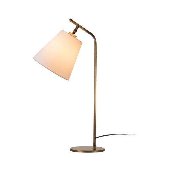 Namizna svetilka v zlati barvi z belim senčnikom Homemania Decor Don