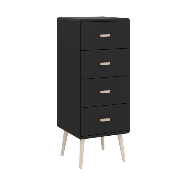 Črna visoka komoda 41x105 cm Mino - Tvilum-image-1