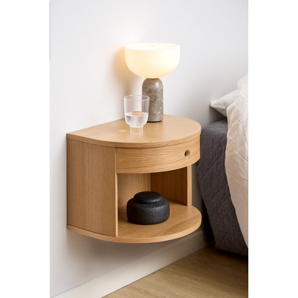 Nočna omarica v hrastovem dekorju v svetli naravni barvi Paron – Actona-image-1