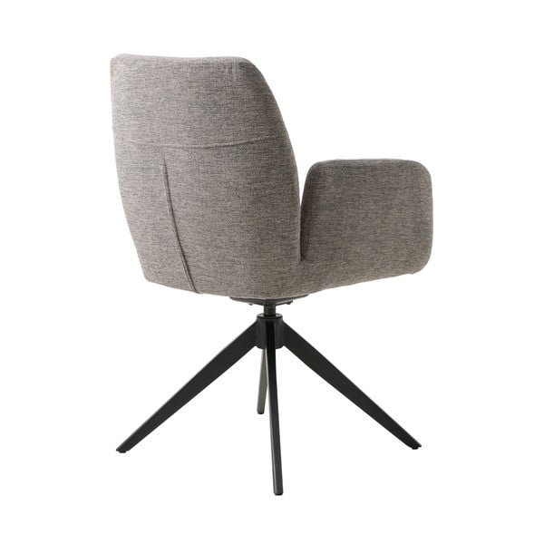 Siv oblazinjen jedilni stol z nasloni za roke Roxana – Unique Furniture-image-2