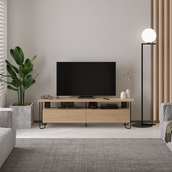 TV omarica v hrastovem dekorju 150x45 cm Dilly – Marckeric-image-1
