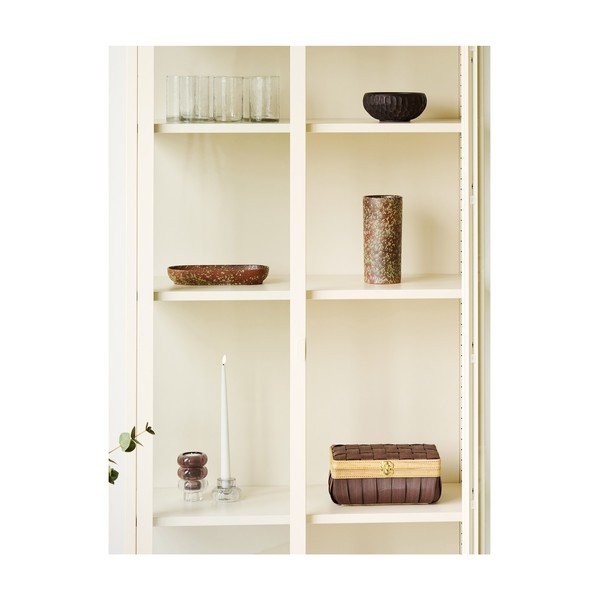 Kremno bela jeklena vitrina 80x175x35 cm Brisbane – House Nordic-image-4