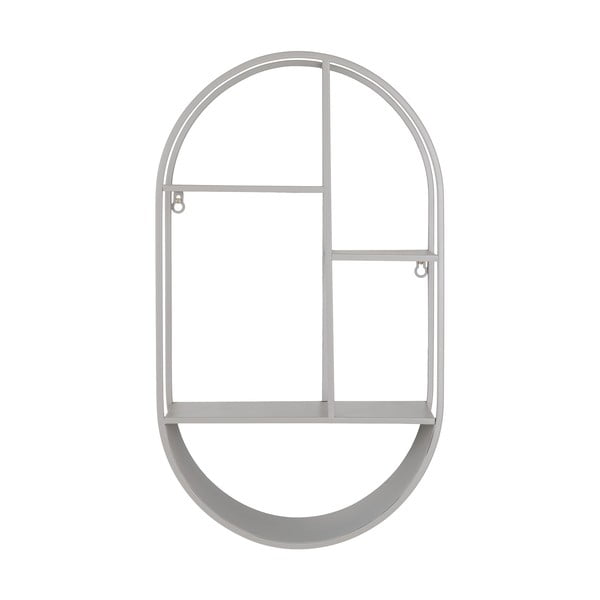 Svetlo siva večnivojska kovinska polica 35 cm Feira – House Nordic