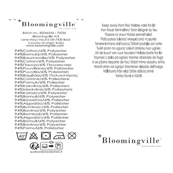 Rdeče-bež odeja iz mešanice bombaža 130x160 cm Cang – Bloomingville-image-4