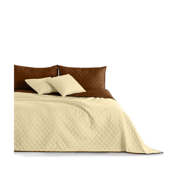 Bež in rjava obojestranska posteljna prevleka iz mikrovlaken DecoKing Axel, 170 x 210 cm