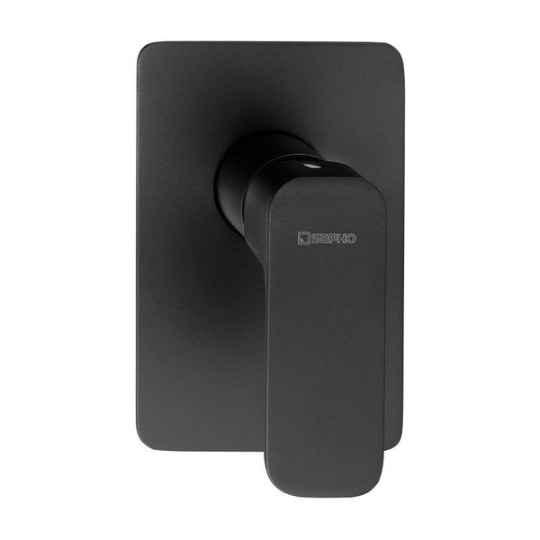 Mat črna vgrajena armatura za tuš (1 izhod) Spy – Sapho