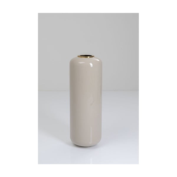 Svetlo siva vaza z zlatimi detajli Kare Design Charme