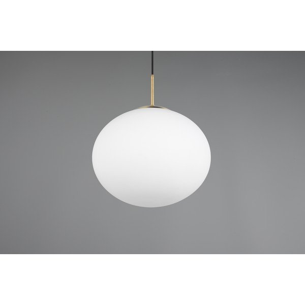 Belo-zlata viseča svetilka s steklenim senčilom ø 30 cm Fomento – Trio-image-3