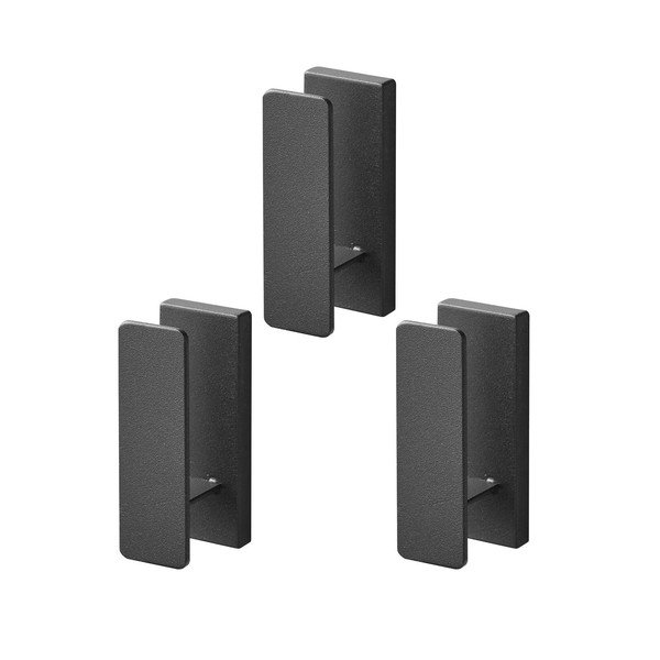 Črni kovinski stenski obešalniki v kompletu 3 ks Tower – YAMAZAKI