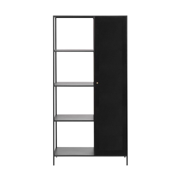 Črn kovinski regal 90x180 cm Malibu – Unique Furniture-image-2