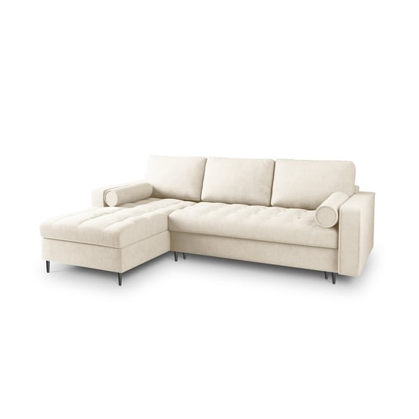 Svetlo bež raztegljiva sedežna garnitura Milo Casa Santo, levi kot-image-3