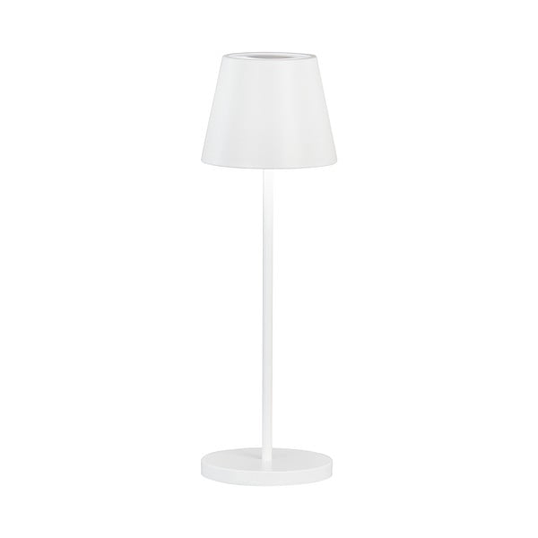Bela LED zatemnitvena namizna svetilka s kovinskim senčilom (višina 34 cm) Cosenza 2.0 – Fischer & Honsel