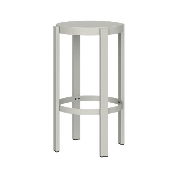 Svetlo siv jeklen barsko stol (višina sedeža 65 cm) Doon – noo.ma