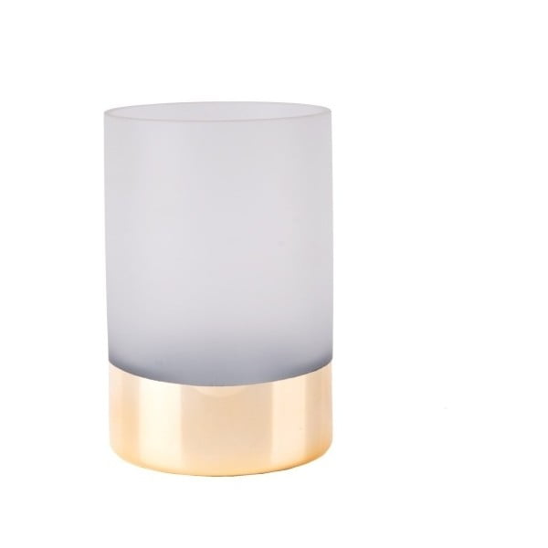 Steklena vaza PT LIVING Glamour v belo-zlatem odtenku, višina 15 cm