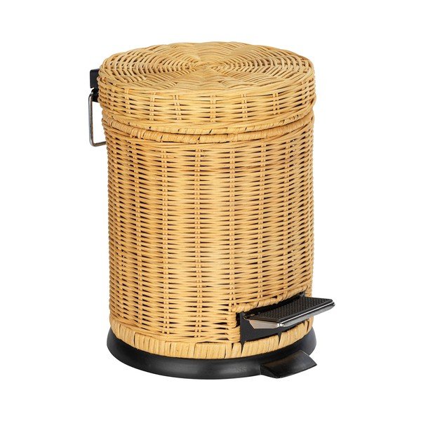 Koš za odpadke s pedalom in pleteno površino Wenko Manilla, 3 l-image-1
