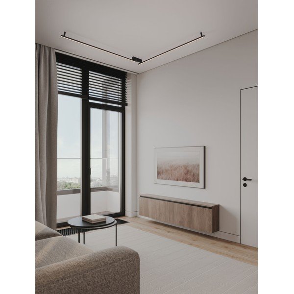 Mat črna aluminijasta LED zatemnitvena stropna svetilka 4x309 cm Briana – Nova Luce-image-1