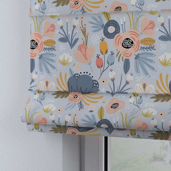 Modro-oranžen gubani rolo 170x160 cm Magic - Yellow Tipi-image-4