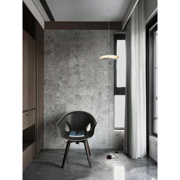 Mat bela aluminijasta LED zatemnitvena stoječa svetilka (višina 370 cm) Olos – Nova Luce-image-1