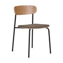 Črn/rjav jedilni stol z možnostjo nalaganja v jesenovem dekorju Estepona – House Nordic