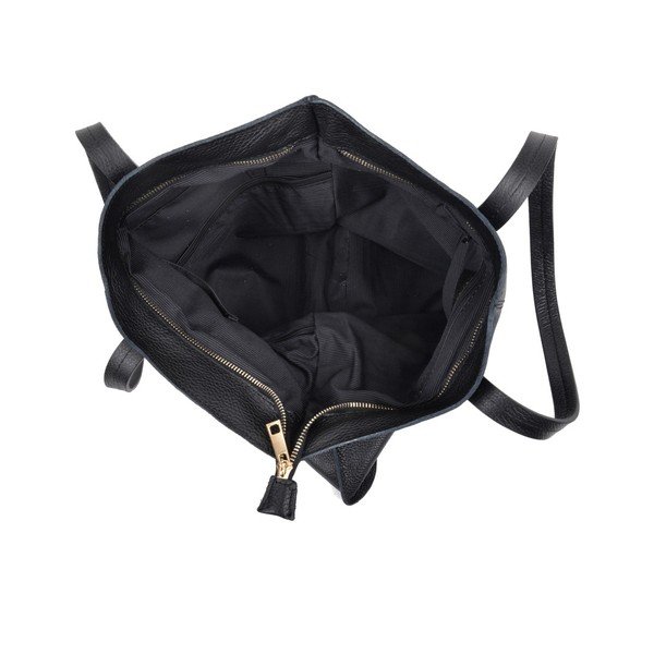 Črna usnjena torbica Luisa Vannini Thalia-image-2