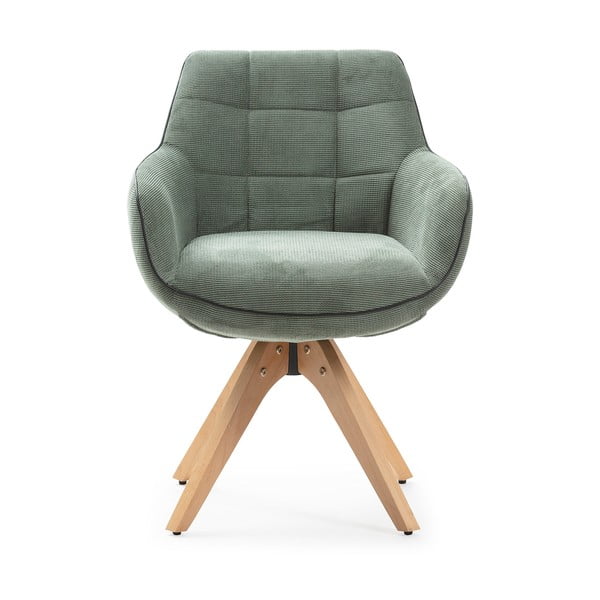 Zeleni oblazinjeni jedilni stoli v kompletu z nasloni za roke 2 ks Donatelo – Marckeric-image-2