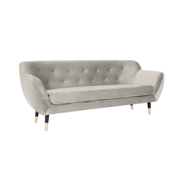 Krem kavč s črnimi nogami Mazzini Sofas Amelie, 188 cm-image-2