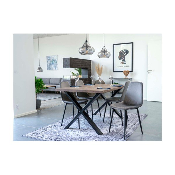 Jedilna miza z masivno hrastovo ploščo House Nordic Toulon Smoked, 140 x 95 cm-image-4