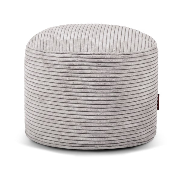 Svetlo siva vreča za sedenje iz rebrastega žameta Mini – SLOWDOWN