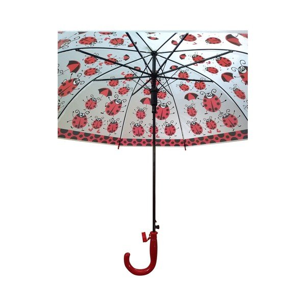 Otroški prozoren dežnik z rdečimi detajli Birdcage Ladybird, ⌀ 82 cm-image-2