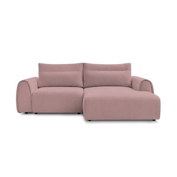 Svetlo rožnata kotna sedežna garnitura Aden – Bobochic Paris