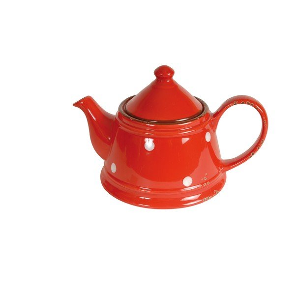Rdeč keramični čajnik Antic Line Tea Red, 480 ml