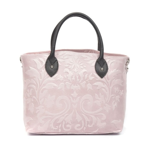 Usnjena torbica Renata Corsi Cosima v pudrasto rožnati barvi