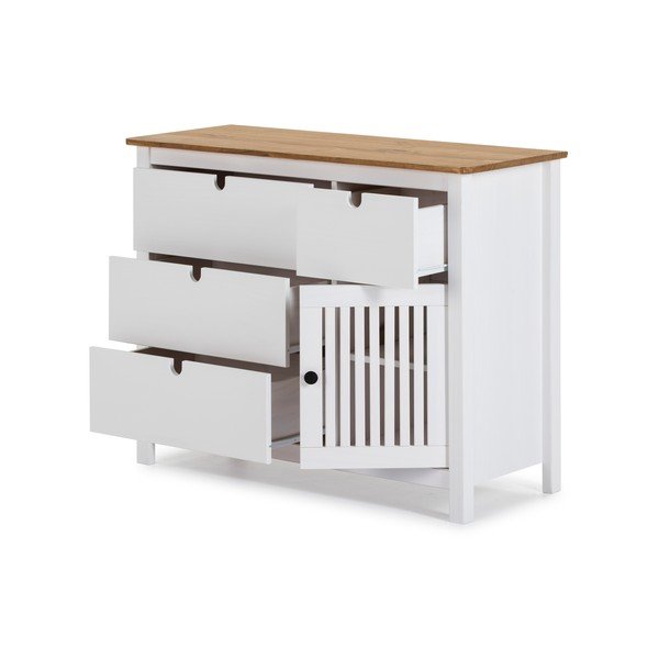 Bela lesena komoda Marckeric Bruna-image-4