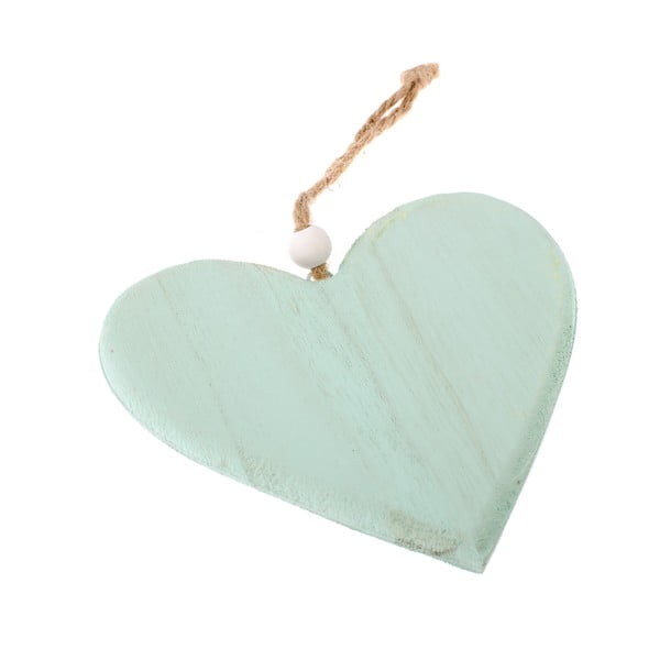 Svetlo zelena lesena viseča dekoracija Dakls So Cute Heart